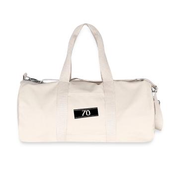 Film négatif-70 ans - Sac de sport en toile recyclée Stanley/Stella - blanc naturel - Devant
