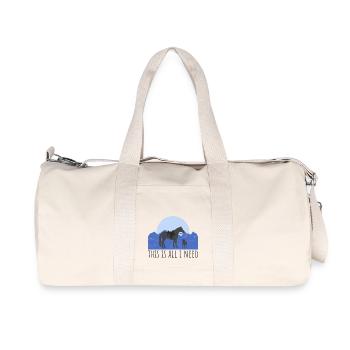 Hund und Pferd - Westernreiter - Recycelte Canvas-Sporttasche von Stanley/Stella - Naturweiß - Vorne