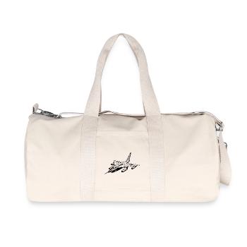 Kampfjet - Recycelte Canvas-Sporttasche von Stanley/Stella - Naturweiß - Vorne
