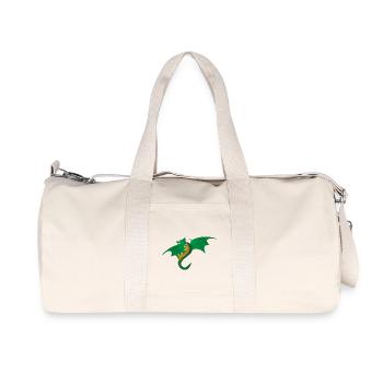 Green Dragon - Children's motif - Recycled Canvas Sports Bag by Stanley/Stella - natural - Front