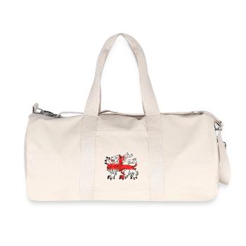 English Lion Passant with St George's Cross - Recycled Canvas Sports Bag by Stanley/Stella - natural - Front