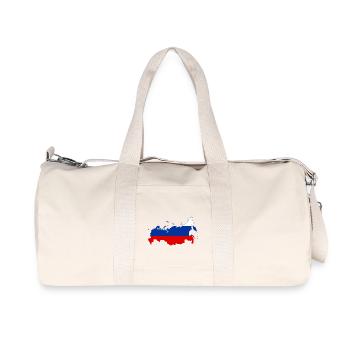 Russie - Sac de sport en toile recyclée Stanley/Stella - blanc naturel - Devant