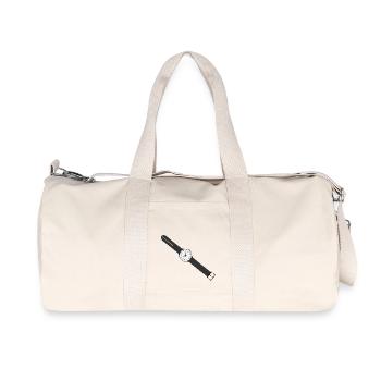 horloge montre clock time hourglass sabuhr162 - Sac de sport en toile recyclée Stanley/Stella - blanc naturel - Devant