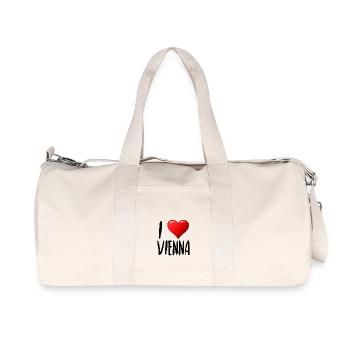 I Love Vienna - Recycled Canvas Sports Bag by Stanley/Stella - natural - Front