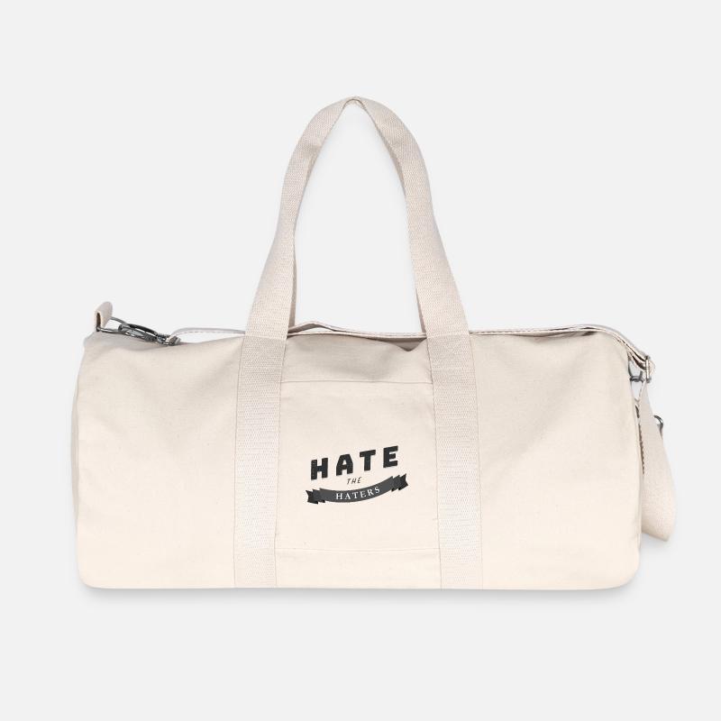 hate the haters Spruch Geschenk - Recycelte Canvas-Sporttasche von Stanley/Stella - Naturweiß