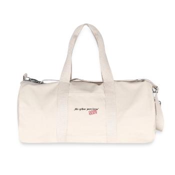 Wir grillen jetzt Oma Satzzeichen Komma Leben Omi - Recycelte Canvas-Sporttasche von Stanley/Stella - Naturweiß - Vorne