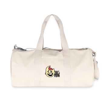 Stupid obstructs idiot - Recycled Canvas Sports Bag by Stanley/Stella - natural - Front