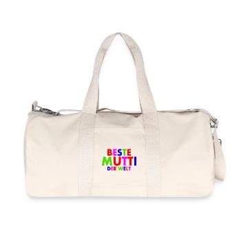 Beste mutti der welt - Recycelte Canvas-Sporttasche von Stanley/Stella - Naturweiß - Vorne