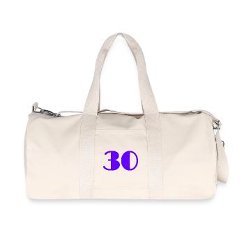 30 YEARS. 30. 30th ANNIVERSARY. 30 YEARS ANNIVERSARY - Recycled Canvas Sports Bag by Stanley/Stella - natural - Front
