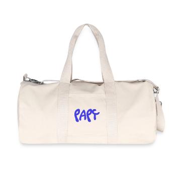 PAPY. FÊTE DES PÈRES. BONNE FÊTE PAPY. JE T'AIME. - Sac de sport en toile recyclée Stanley/Stella - blanc naturel - Devant