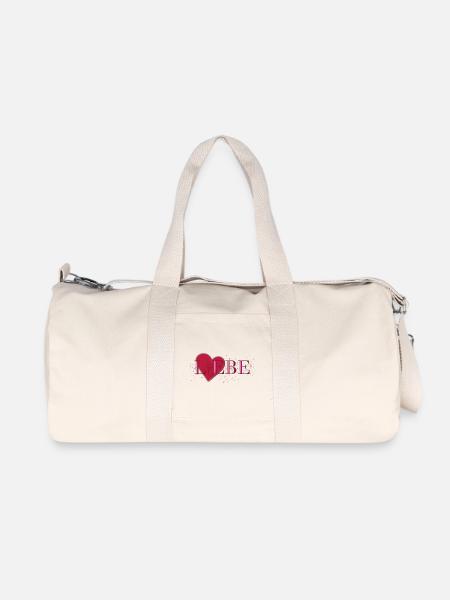 Liebe - Recycelte Canvas-Sporttasche von Stanley/Stella - Naturweiß