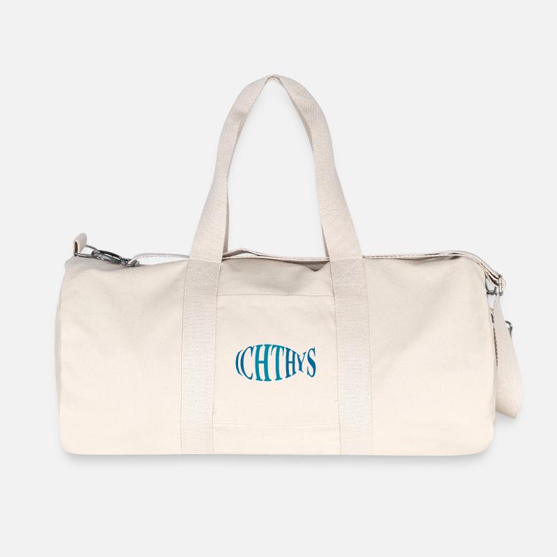 Ichthys Jesus Fisch – Symbol des Glaubens - Recycelte Canvas-Sporttasche von Stanley/Stella - Naturweiß