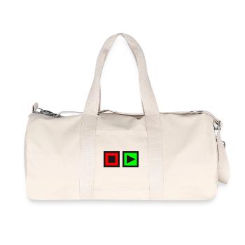 Panneaux d’arrêt et de jeu - Sac de sport en toile recyclée Stanley/Stella - blanc naturel - Devant