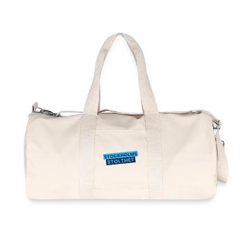 Stockholms Pride blue contrast design - Recycled Canvas Sports Bag by Stanley/Stella - natural - Front