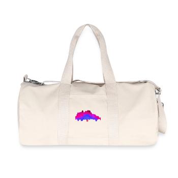 Berry Neon Horizon - Recycled Canvas Sports Bag by Stanley/Stella - natural - Front