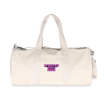 du bist die beste Mama - Recycelte Canvas-Sporttasche von Stanley/Stella - Naturweiß - Vorne