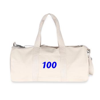 100. 100 ANS. 100e ANNIVERSAIRE. ANNIVERSAIRE 100  - Sac de sport en toile recyclée Stanley/Stella - blanc naturel - Devant