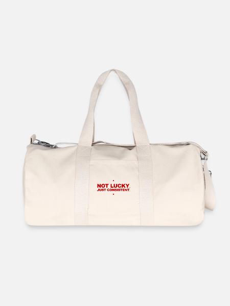 Motivational Gym Slogan - Recycled Canvas Sports Bag by Stanley/Stella - natural