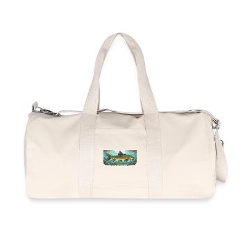 Pêche au barbeau Pêche - Sac de sport en toile recyclée Stanley/Stella - blanc naturel - Devant