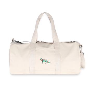 Fox painted - Recycled Canvas Sports Bag by Stanley/Stella - natural - Front