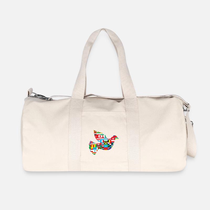 weltfrieden - Recycelte Canvas-Sporttasche von Stanley/Stella - Naturweiß