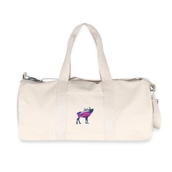 Space Hirsch - Recycelte Canvas-Sporttasche von Stanley/Stella - Naturweiß - Vorne
