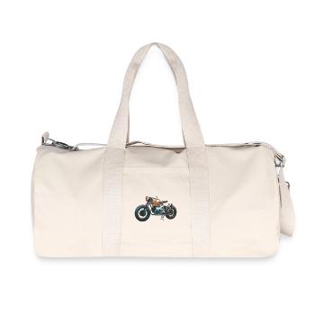 motorcycle - Recycled Canvas Sports Bag by Stanley/Stella - natural - Front