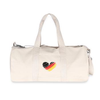 Allemagne Herz DeutschlandFaq - Sac de sport en toile recyclée Stanley/Stella - blanc naturel - Devant