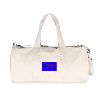 Face blue - Recycelte Canvas-Sporttasche von Stanley/Stella - Naturweiß - Vorne