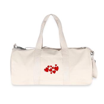 Liebe, herzchen für den Liebsten , Liebste - Recycelte Canvas-Sporttasche von Stanley/Stella - Naturweiß - Vorne