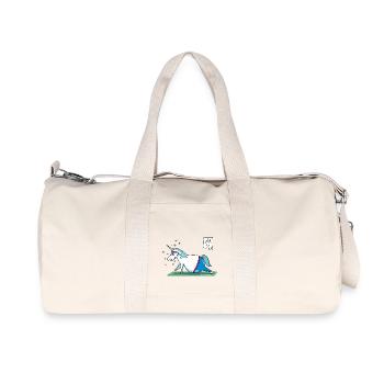 "Fluffy" fat unicorn - Recycled Canvas Sports Bag by Stanley/Stella - natural - Front