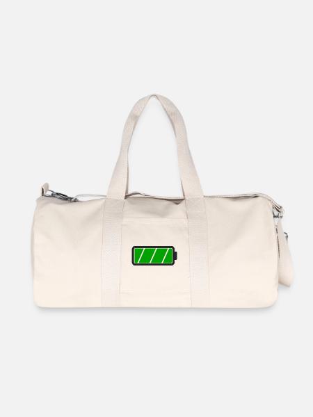 Battery full - Recycled Canvas Sports Bag by Stanley/Stella - natural