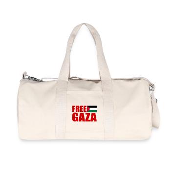 Free gaza - Recycelte Canvas-Sporttasche von Stanley/Stella - Naturweiß - Vorne