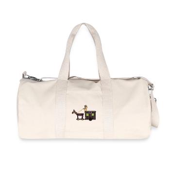 Peanut Adventure Travel Horse Carriage Horses - Recycled Canvas Sports Bag by Stanley/Stella - natural - Front