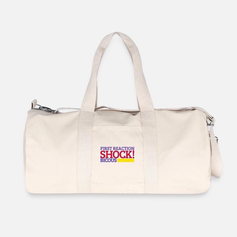 Erste Reaktion Schock - Recycelte Canvas-Sporttasche von Stanley/Stella - Naturweiß