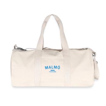 Malmö City skyline in pastel colours - Recycled Canvas Sports Bag by Stanley/Stella - natural - Front