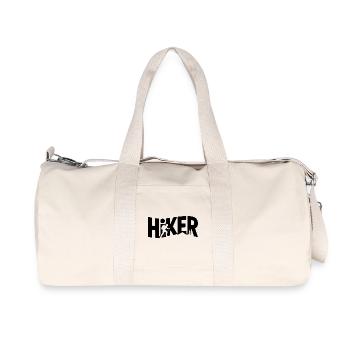 Hiker Typography - Hiking Design - Recycled Canvas Sports Bag by Stanley/Stella - natural - Front