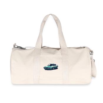 Muscle Car Rétro Sarcelle - Sac de sport en toile recyclée Stanley/Stella - blanc naturel - Devant