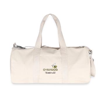 Binary code bee code computer science gift honey - Recycled Canvas Sports Bag by Stanley/Stella - natural - Front