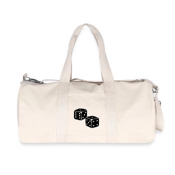 Würfel,spiel,spieler - Recycelte Canvas-Sporttasche von Stanley/Stella - Naturweiß - Vorne