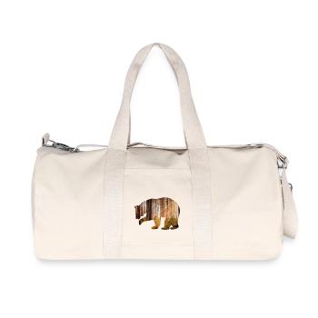 Bear Forest - Recycelte Canvas-Sporttasche von Stanley/Stella - Naturweiß - Vorne