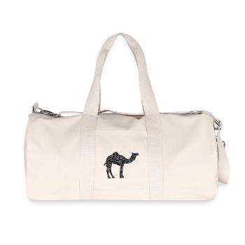 Beautiful Pattern Camel Silhouette Outline Black - Recycled Canvas Sports Bag by Stanley/Stella - natural - Front
