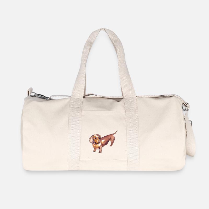 Dackel - Recycelte Canvas-Sporttasche von Stanley/Stella - Naturweiß