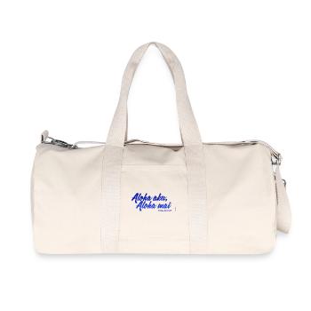 Aloha aku, aloha mai - Recycelte Canvas-Sporttasche von Stanley/Stella - Naturweiß - Vorne