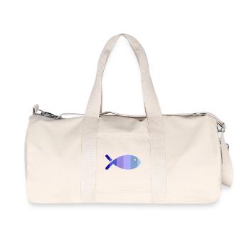 JE PEUX PAS. J'AI PÊCHE. PECHEUR. HUMOUR. RETRAITE - Sac de sport en toile recyclée Stanley/Stella - blanc naturel - Devant