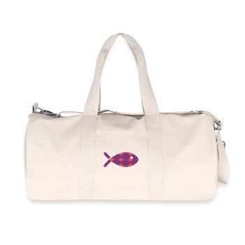 POISSON. MEMOIRE. SARDINE. POISSON D'AVRIL - Sac de sport en toile recyclée Stanley/Stella - blanc naturel - Devant