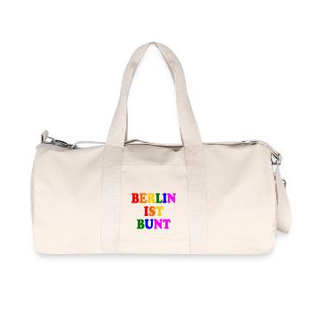Berlin ist bunt - Recycelte Canvas-Sporttasche von Stanley/Stella - Naturweiß - Vorne
