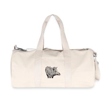 Wild boar Wild boar Pig Sow Pigs - Recycled Canvas Sports Bag by Stanley/Stella - natural - Front