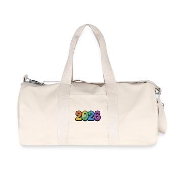 Neon Glitter Year 2026 - Recycled Canvas Sports Bag by Stanley/Stella - natural - Front