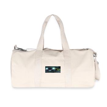 Flash Check Neon Stripe Car - Recycled Canvas Sports Bag by Stanley/Stella - natural - Front